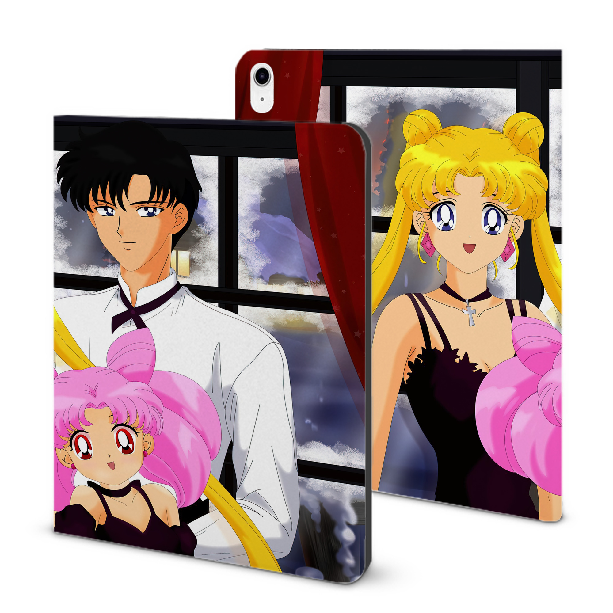 （画像用） 美少女戦士セーラームーン Sailor Moon IPad ケース ブック型 PUレザー TPU 耐衝撃 軽量 薄型 ペン収納なし 全面保護 IPad 各モデル対応